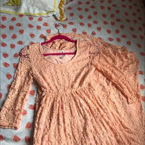 Coral maternity dress
